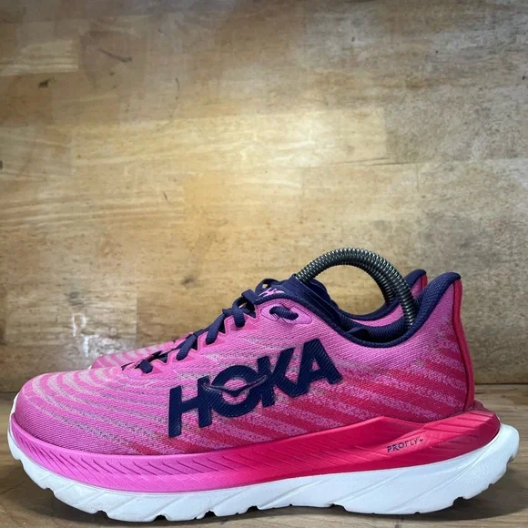 Hoka One One Mach 5 Womens Size 9 Running Shoes Sneakers Raspberry Strawberry - Picture 4 of 12